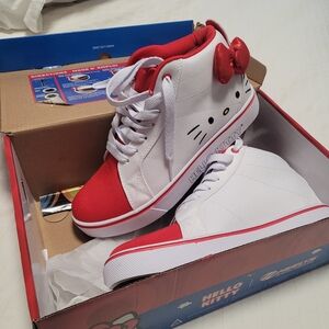 Heelys Red and White Hello Kitty Sneakers Size 8